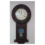Hanging Clock w/Key-Korean made 16x7x39"H