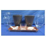 2 Decorative White Birds, 2 Large Clear