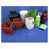 2 Half Gal. Plastic Pitchers, 2 Sm. Water