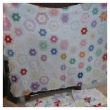 Vintage Hand-stitched Quilt-78x60"