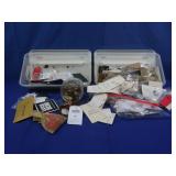 2 Containers Of Miscellaneous Sewing Materials