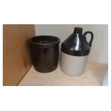 Vintage 10" Jug & Vintage Crock