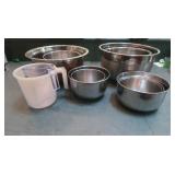 Large Variety Of Mixing Bowls, &measuring Cups