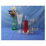 Variety Of Vases inc. 1 Cut Glass &more