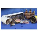 Lg Wooden Casters,NIB Toilet Plunger&more