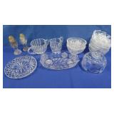 Various Cut Glass Dishes, inc. Creamer Pitcher, 5