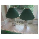Vintage Pr. ALSY Floral Porcelain Table Lamps-28"H