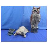 Outdoor Garden Statues,Plastic Owl, Ceramic