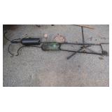 2 Multi-pronged Shepherd Hooks,Antique Tin Snail