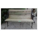 Bench on Metal Supports-Ex Cond  50x18x31"