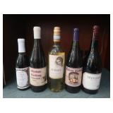 5 Unopened  Bottles Of Wine