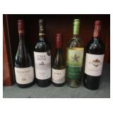 5 Unopened Bottles of Wine