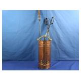 Copper Bucket w/fireplace Tools, +All