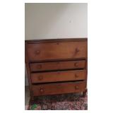 4 Drawer Wooden Dresser-43x21x44"H