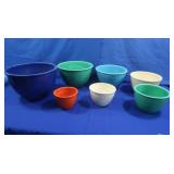 Vintage Fiestaware-7 Bowl Descending Set