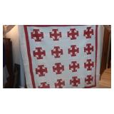 Vintage Hand-stitched Quilt-74x76"