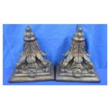 Set of Bronze Colored Book Ends