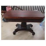 Vintage Drop & Twist Top Pedestal Table, Open