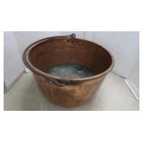 Lg Antique Copper Cooking Kettle w/Handle