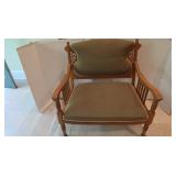 Upholstered Chair on Wheels