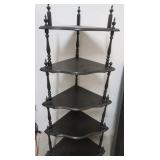 Wooden Corner Display Shelving Unit Descending