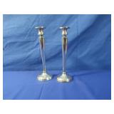2 Weighted Silver Candle Holders