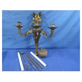 Vintage Artillery Shell,Cast Metal Candle Wall