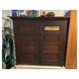 Vintage Wood Cabinet-56x15x56"H