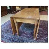 Curly Maple DropLeaf Table on Wheels(wood is from