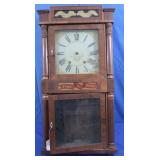 Antique Triple Decker Shelf Clock w/Glass "Time
