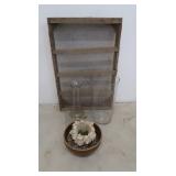 Variety of Decor-lg. Vase,Wire Mesh Box&more