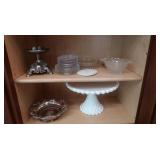 Boopie Glass Coasters,Candy Dish,Milk Glass Cake