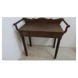 Antique Table w/Spindle Side Handles-36x16x32"H