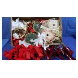 Christmas Items-Bows,Ribbon Rolls(some NIP)&more