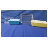 2 Vintage Pyrex Baking Dishes w/Lids
