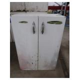 White Metal Cabinet,2 Door,3 Shelves-20x12x30"H