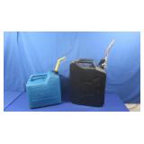 2 Five Gal. Gas Cans(1 metal,1 plastic)
