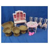 Barbie Dining Room Set,Wicker Patio Set
