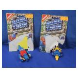 1985 Buddy L RoboTron Figures w/cards, 1 damaged