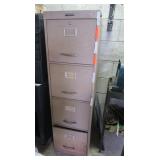 4-Drawer Filing Cabinet-15x18x52.5"H