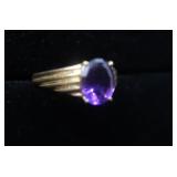 Ladies 14K Amethyst Ring--3.8 Grams Gross Weight