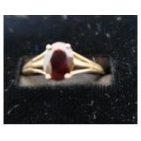 Ladies 10k Garnet Ring--1.8 Grams Gross Weight