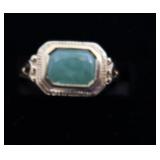 Ladies 14k Jade Ring--4.2 Grams Gross Weight