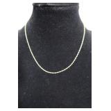 14K Rope Chain--18 Inch, 2.1 Grams