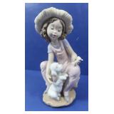 Lladro #6680 Girl with Dog