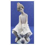 Lladro #6402 Girl with Cat