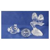 Swarovski Crystal Miniatures (3)--Two Parrots on