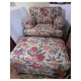 Oversized Fabric Chair with Ottoman--This End Up