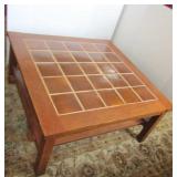 Stickley Oak with Tile Top Coffee Table--38 1/2"