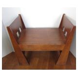 Stickley Oak Bench--26" x 17" x 15 3/4"